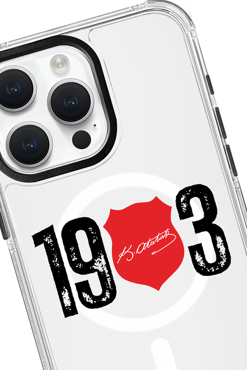 Beşiktaş ATA İmza 1903 Magsafe Şeffaf Telefon Kılıfı