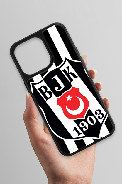 Beşiktaş Büyük Arma Cam Telefon Kılıfı