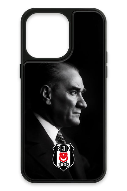 Beşiktaş Büyük Atatürk Cam Telefon Kılıfı