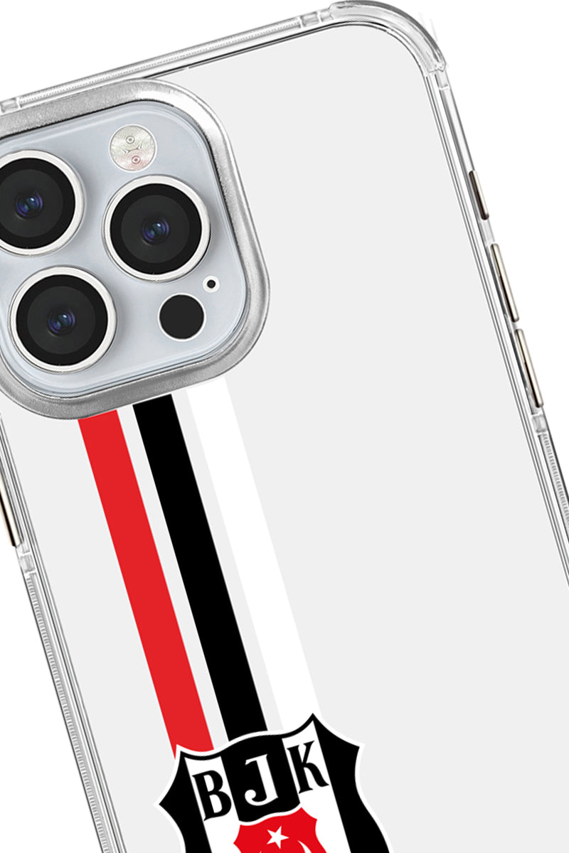 Beşiktaş Çizgi Arma Şeffaf Telefon Kılıfı