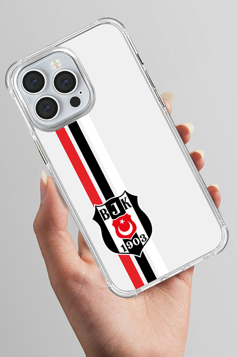 Beşiktaş Çizgi Arma Şeffaf Telefon Kılıfı