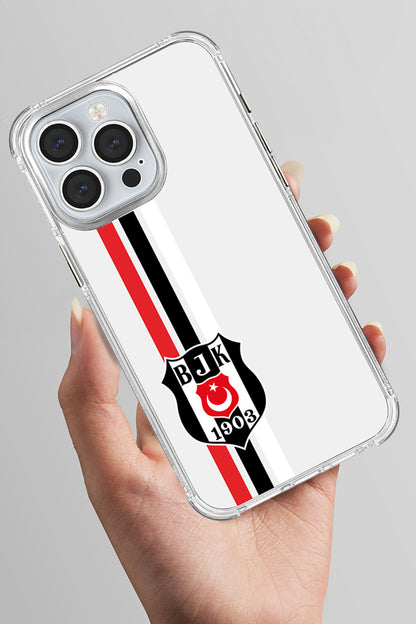 Beşiktaş Çizgi Arma Şeffaf Telefon Kılıfı