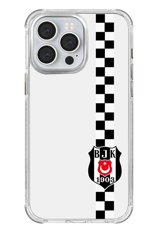 Beşiktaş Dama Şerit Arma Şeffaf Telefon Kılıfı