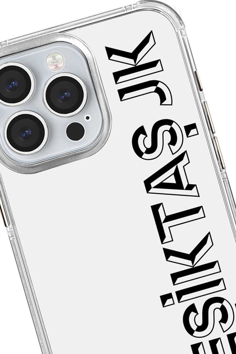 Beşiktaş JK Dikey Şeffaf Telefon Kılıfı