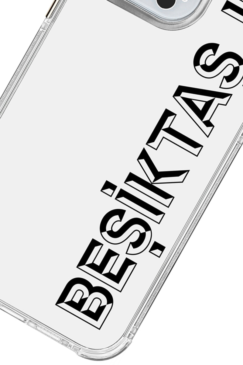 Beşiktaş JK Dikey Şeffaf Telefon Kılıfı