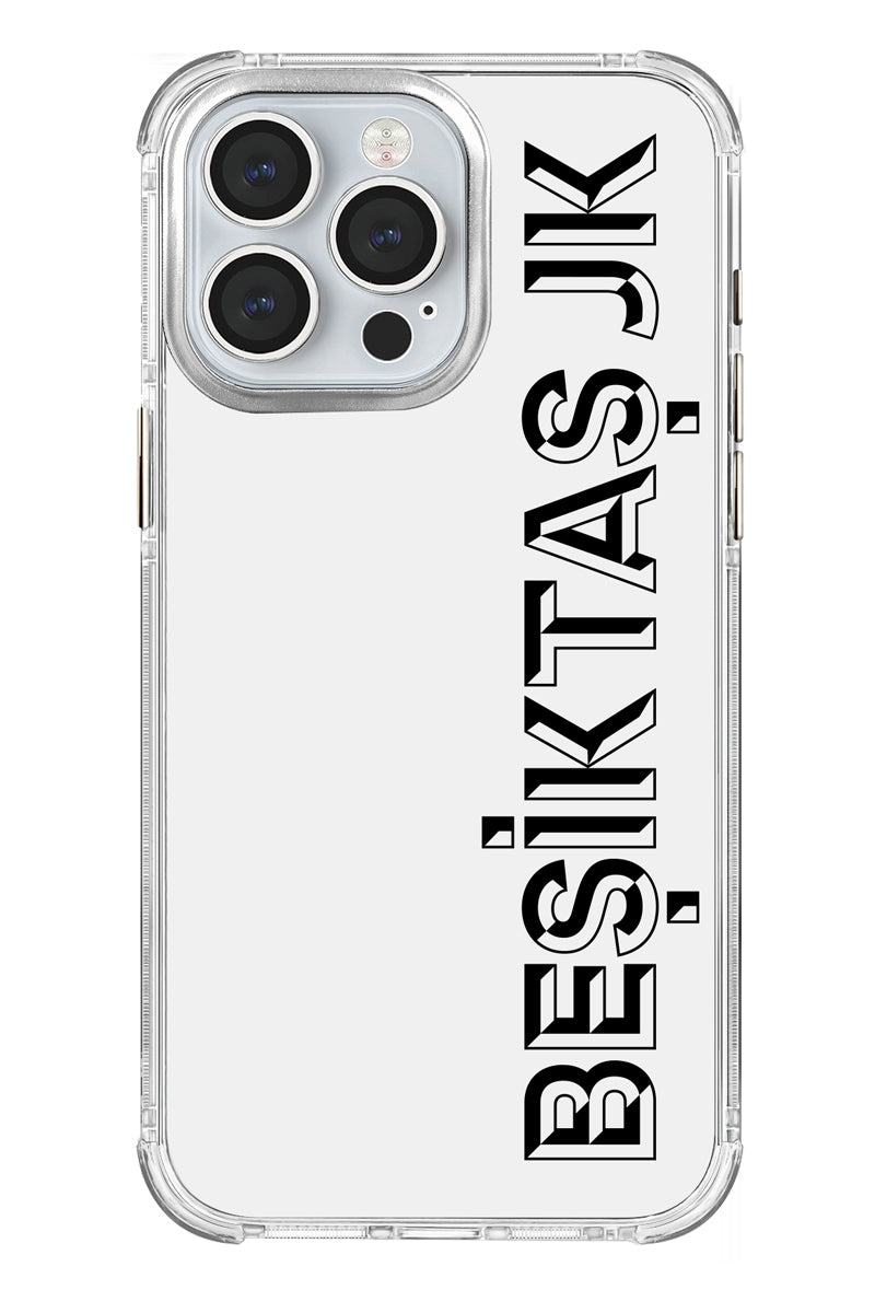 Beşiktaş JK Dikey Şeffaf Telefon Kılıfı