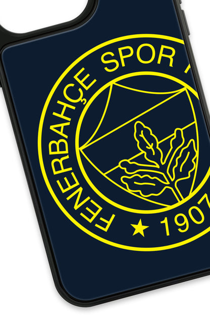 Fenerbahçe Büyük Sarı Arma Cam Telefon Kılıfı