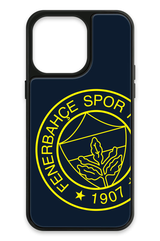 Fenerbahçe Büyük Sarı Arma Cam Telefon Kılıfı