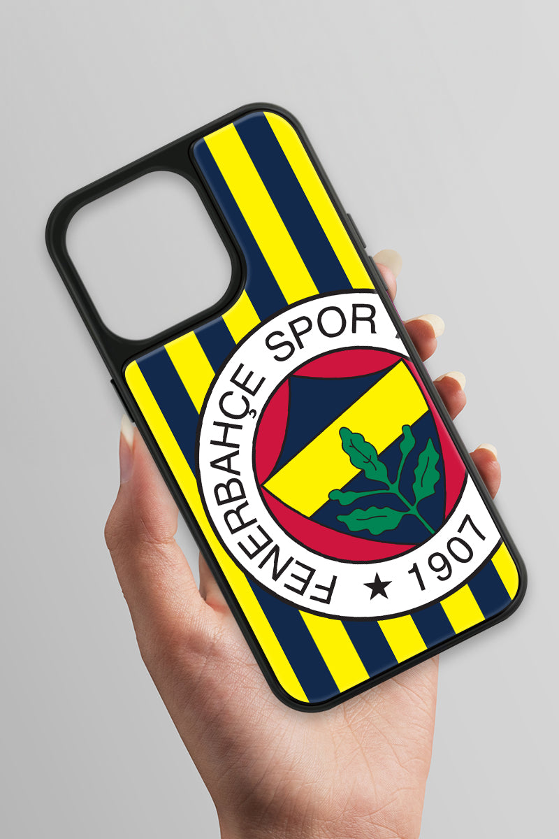 Fenerbahçe Çubuklu Büyük Arma Cam Telefon Kılıfı