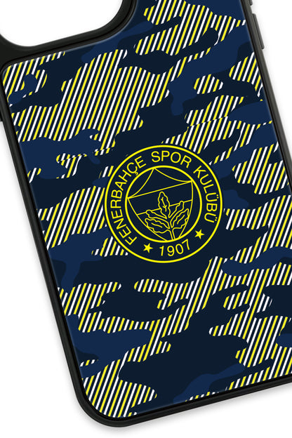 Fenerbahçe Dijital Kamuflaj Cam Telefon Kılıfı