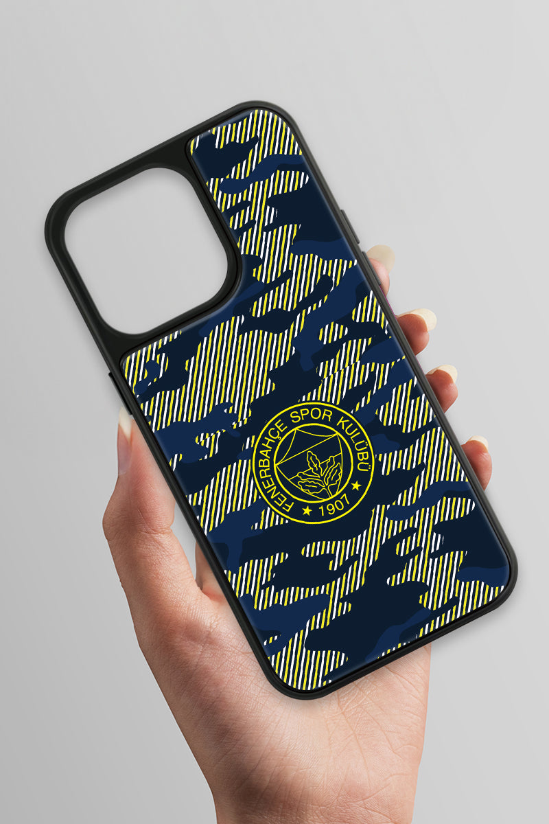 Fenerbahçe Dijital Kamuflaj Cam Telefon Kılıfı