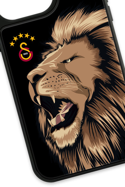 Galatasaray Aslan Gibi Kükre Cam Telefon Kılıfı