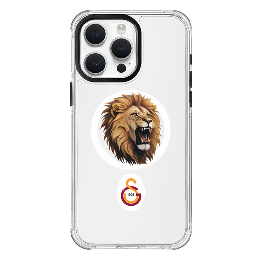 Galatasaray Aslan Kükre Arma Magsafe Şeffaf Telefon Kılıfı