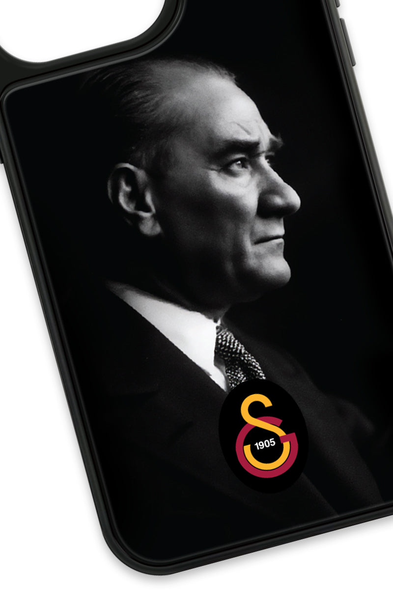Galatasaray Büyük Atatürk Cam Telefon Kılıfı