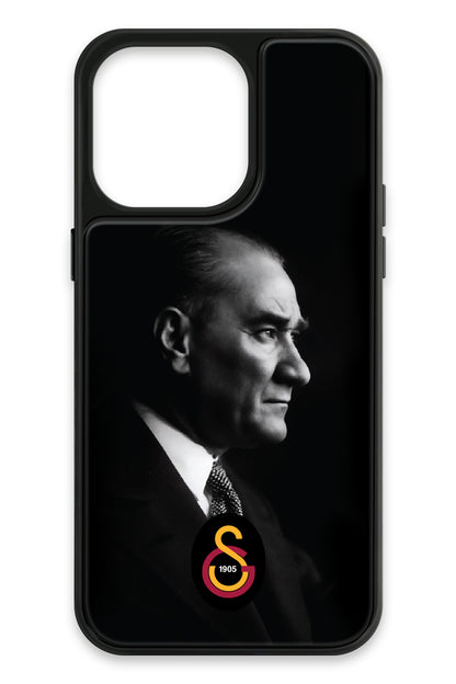 Galatasaray Büyük Atatürk Cam Telefon Kılıfı