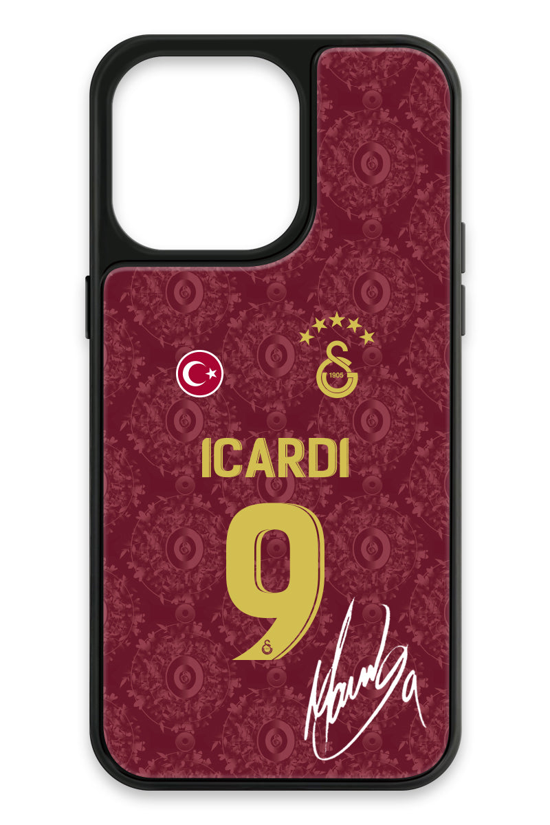 Galatasaray Mauro Icardi 3. Forma İmzalı Cam Telefon Kılıfı
