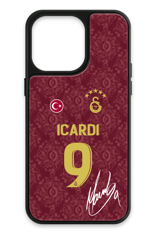 Galatasaray Mauro Icardi 3. Forma İmzalı Cam Telefon Kılıfı