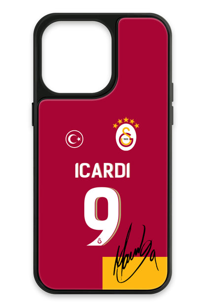 Galatasaray Mauro Icardi Parçalı Forma İmzalı Cam Telefon Kılıfı