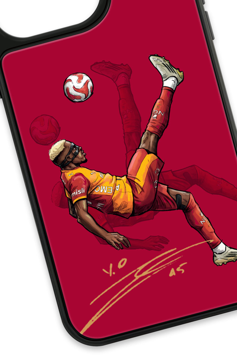 Galatasaray Osimhen Röveşata İmzalı Cam Telefon Kılıfı