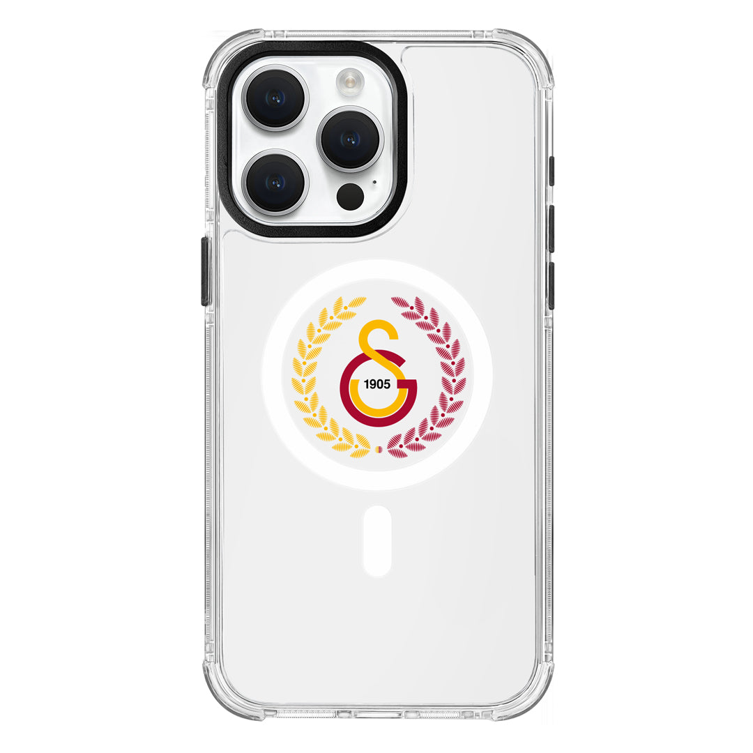 Galatasaray Yaprak Arma Magsafe Şeffaf Telefon Kılıfı
