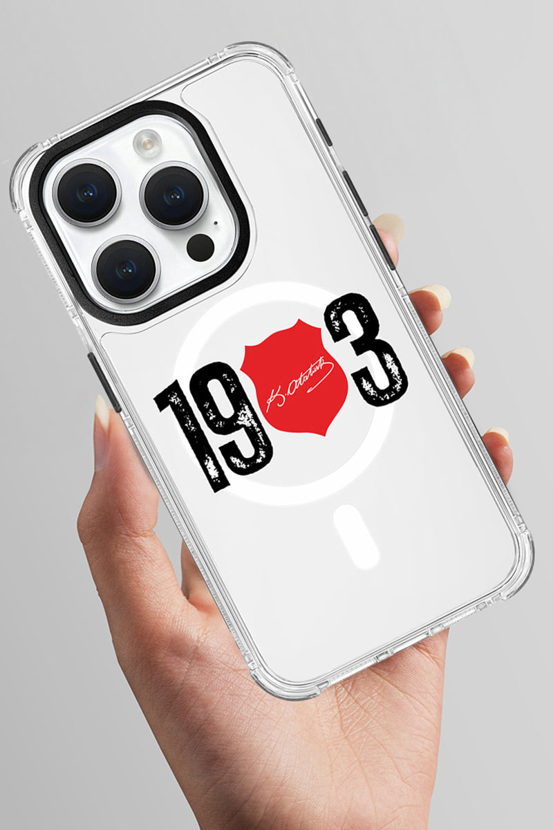 Beşiktaş ATA İmza 1903 Magsafe Şeffaf Telefon Kılıfı