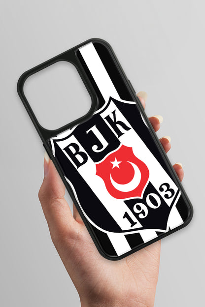 Beşiktaş Büyük Arma Cam Telefon Kılıfı