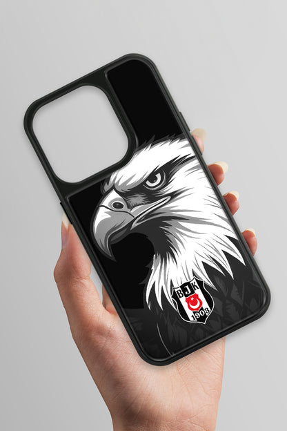 Beşiktaş Büyük Kartal Cam Telefon Kılıfı
