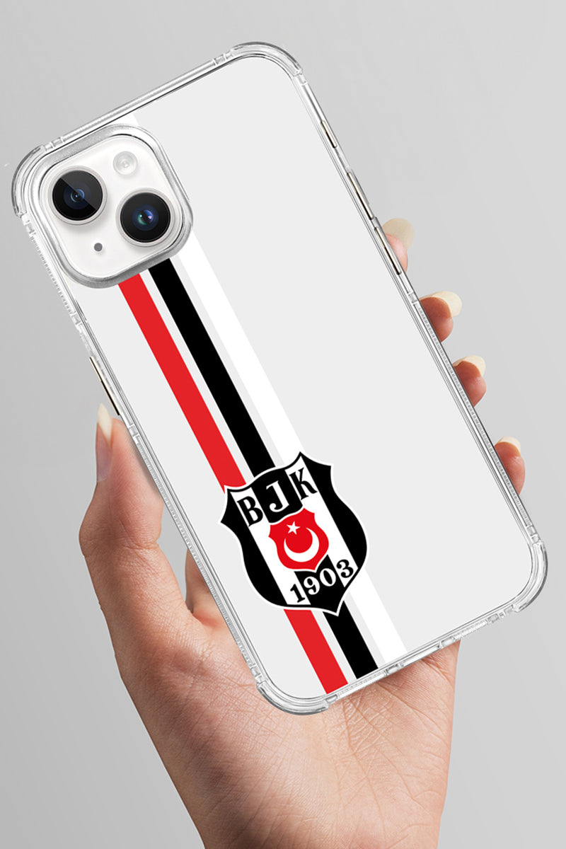 Beşiktaş Çizgi Arma Şeffaf Telefon Kılıfı