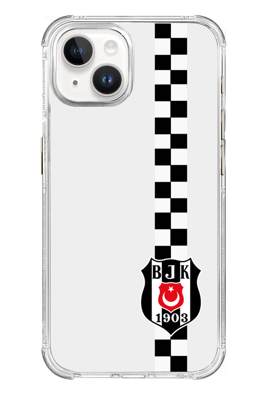 Beşiktaş Dama Şerit Arma Şeffaf Telefon Kılıfı