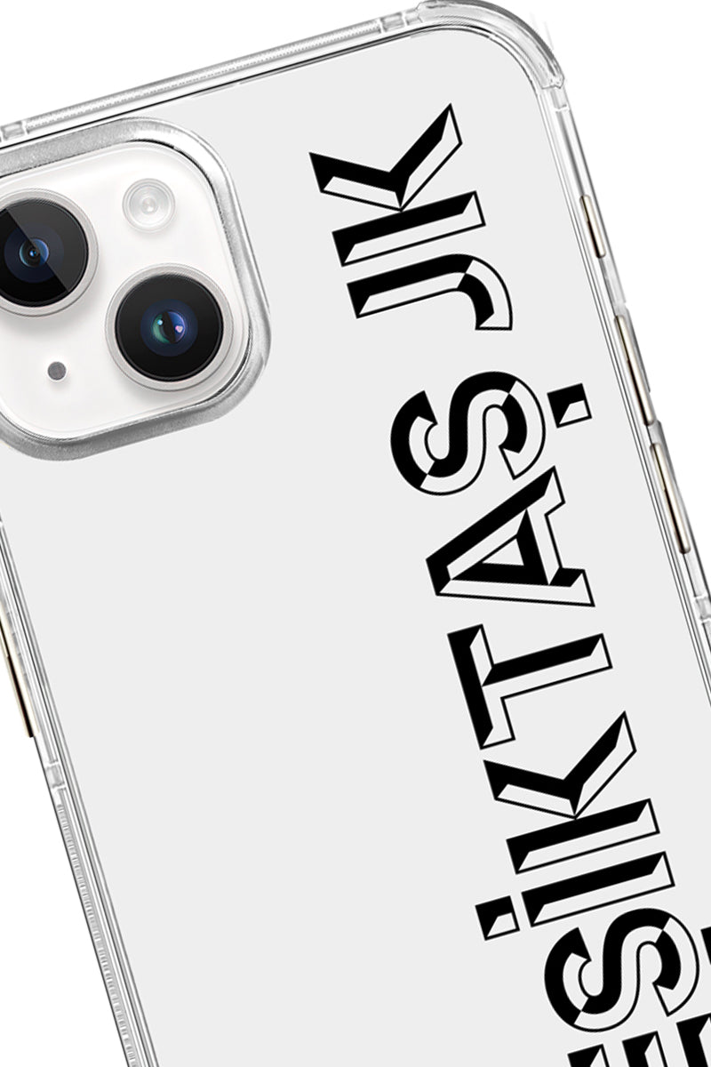 Beşiktaş JK Dikey Şeffaf Telefon Kılıfı