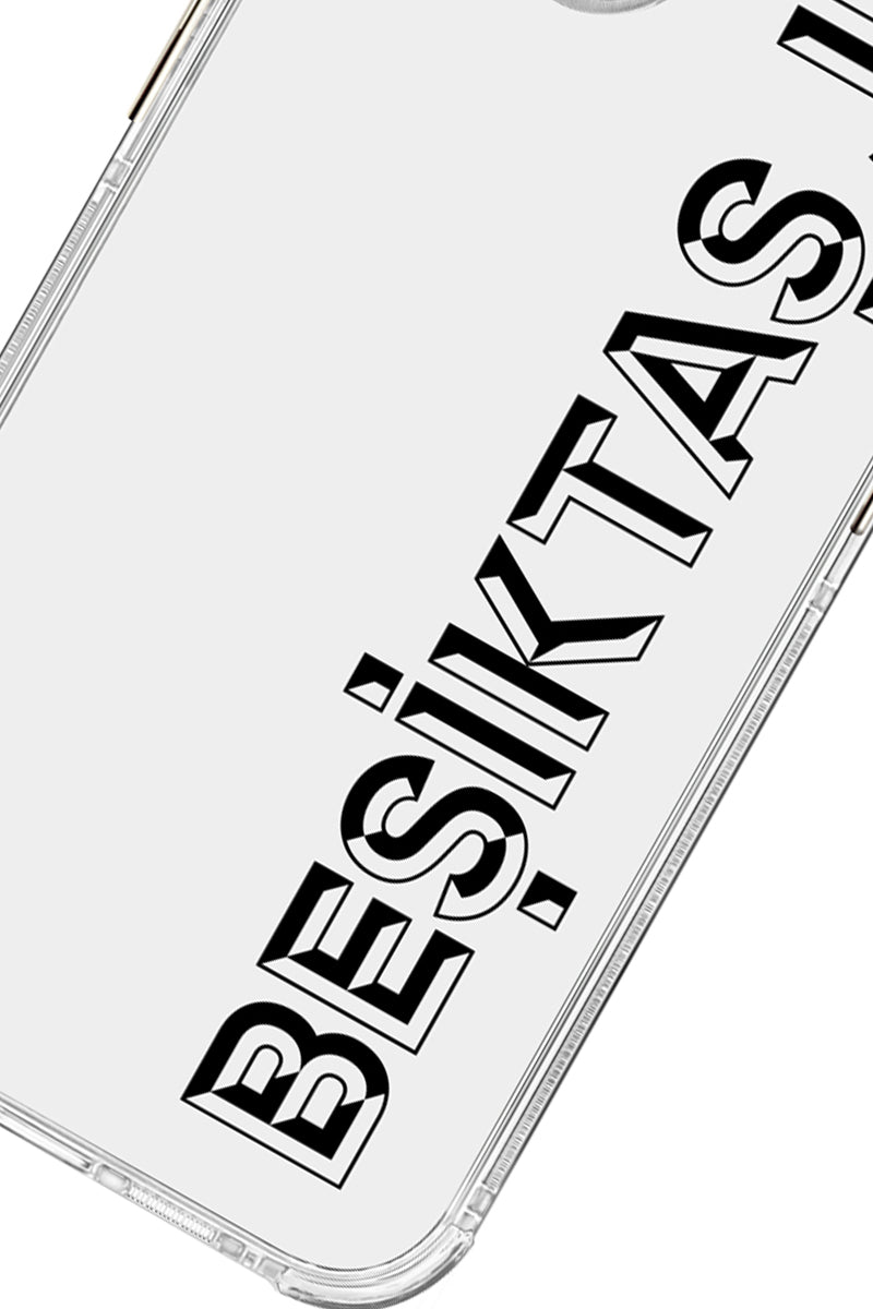 Beşiktaş JK Dikey Şeffaf Telefon Kılıfı