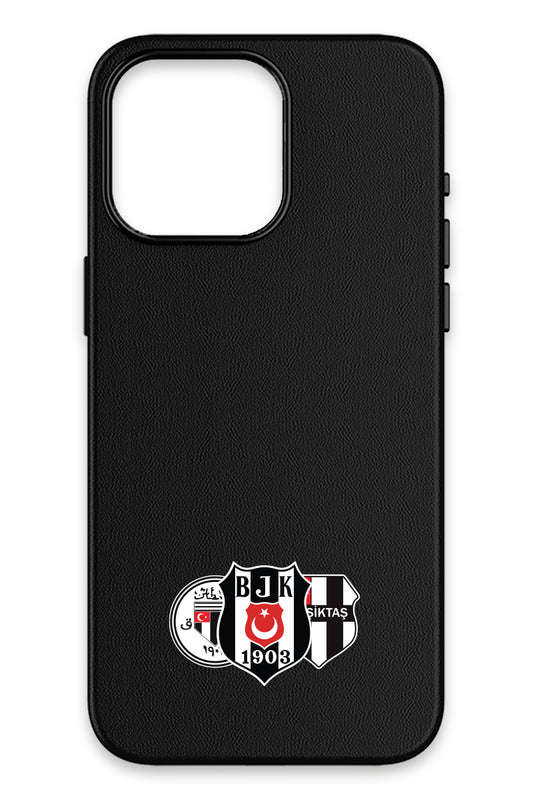 Beşiktaş Üç Arma Deri Magsafe Telefon Kılıfı