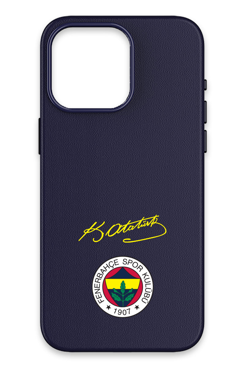 Fenerbahçe Arma Atatürk İmza Deri Magsafe Telefon Kılıfı