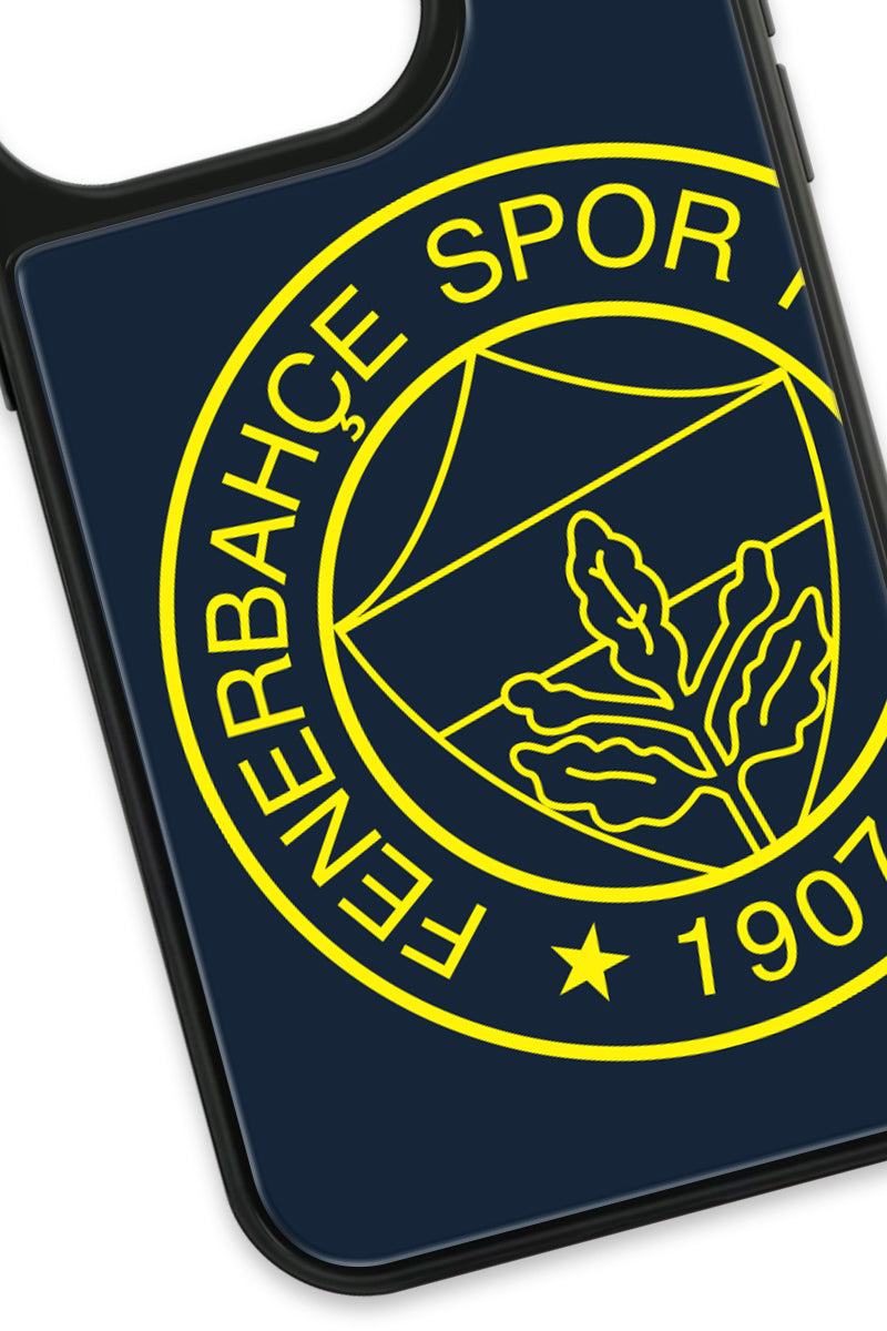 Fenerbahçe Büyük Sarı Arma Cam Telefon Kılıfı