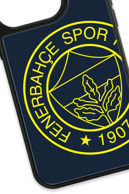 Fenerbahçe Büyük Sarı Arma Cam Telefon Kılıfı