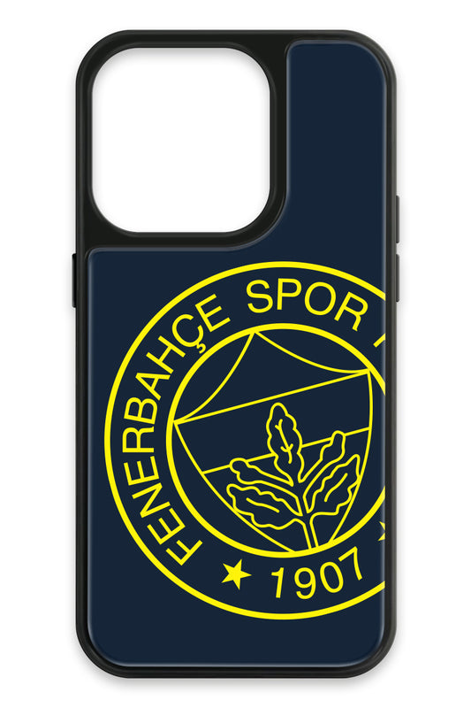 Fenerbahçe Büyük Sarı Arma Cam Telefon Kılıfı