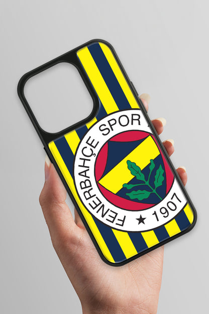 Fenerbahçe Çubuklu Büyük Arma Cam Telefon Kılıfı