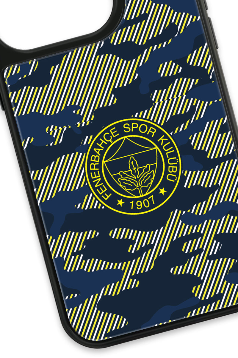 Fenerbahçe Dijital Kamuflaj Cam Telefon Kılıfı