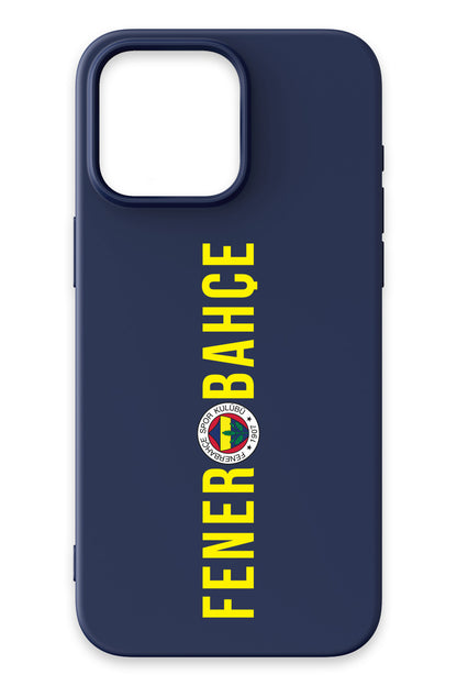 Fenerbahçe Dikey Yazı Lacivert Silikon Telefon Kılıfı