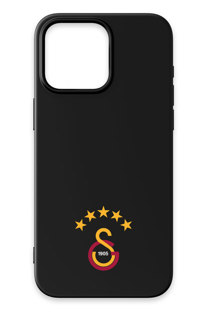 Galatasaray 5 Yıldız Arma Siyah Silikon Telefon Kılıfı