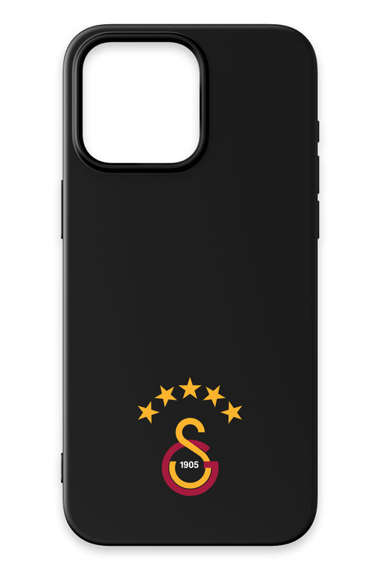 Galatasaray 5 Yıldız Arma Siyah Silikon Telefon Kılıfı