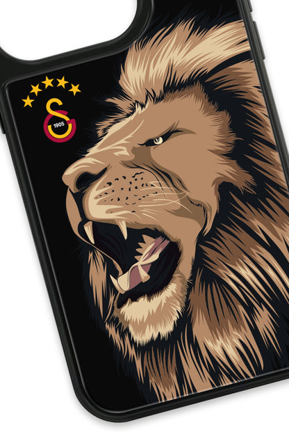 Galatasaray Aslan Gibi Kükre Cam Telefon Kılıfı