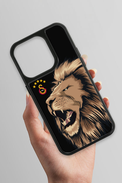 Galatasaray Aslan Gibi Kükre Cam Telefon Kılıfı