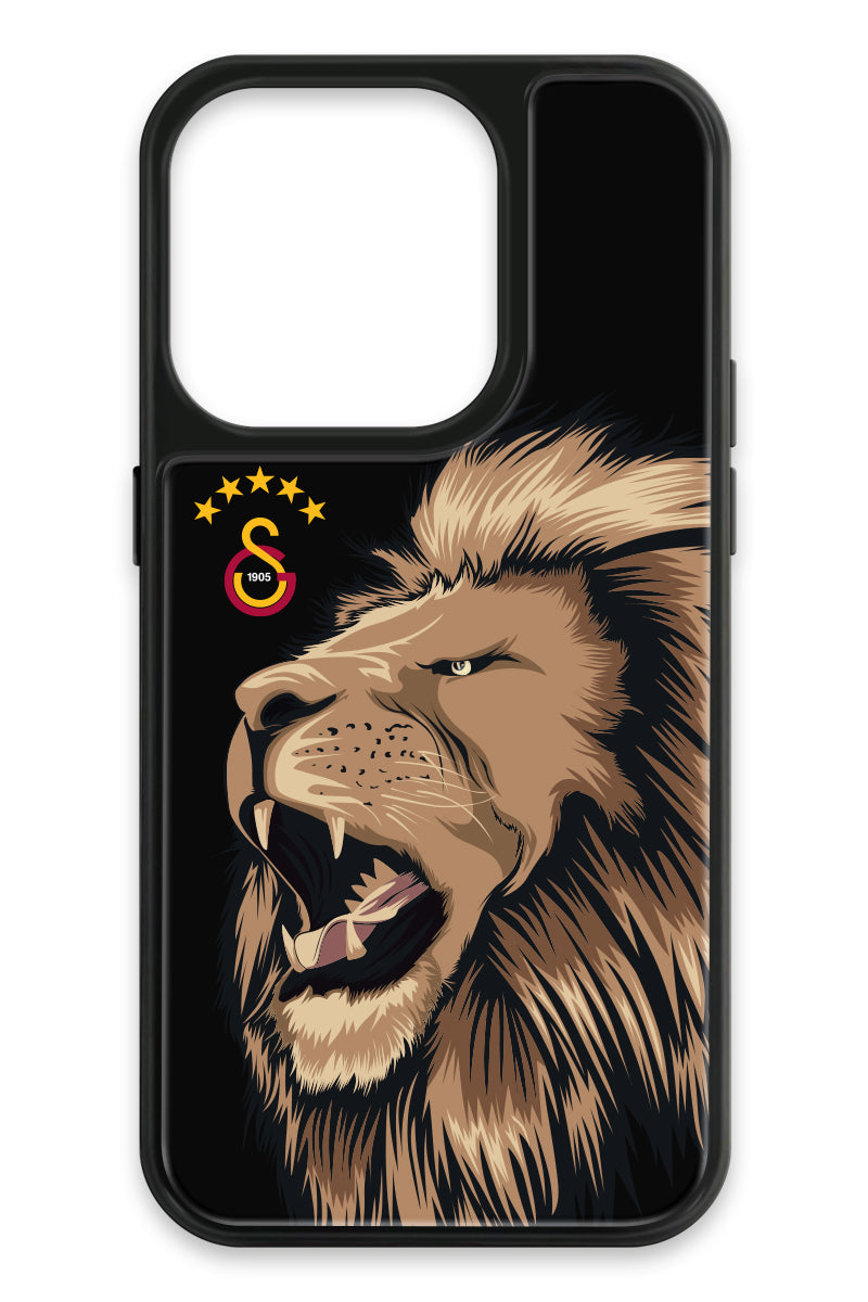 Galatasaray Aslan Gibi Kükre Cam Telefon Kılıfı