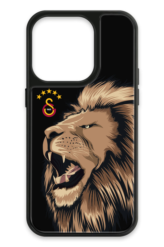 Galatasaray Aslan Gibi Kükre Cam Telefon Kılıfı