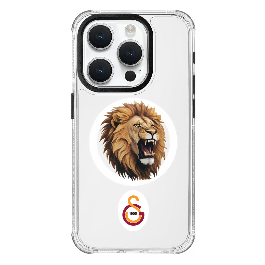 Galatasaray Aslan Kükre Arma Magsafe Şeffaf Telefon Kılıfı