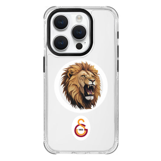Galatasaray Aslan Kükre Arma Magsafe Şeffaf Telefon Kılıfı