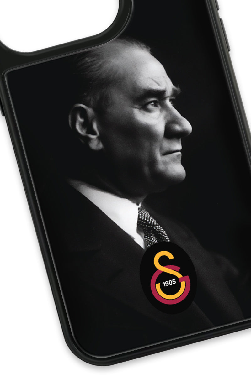 Galatasaray Büyük Atatürk Cam Telefon Kılıfı