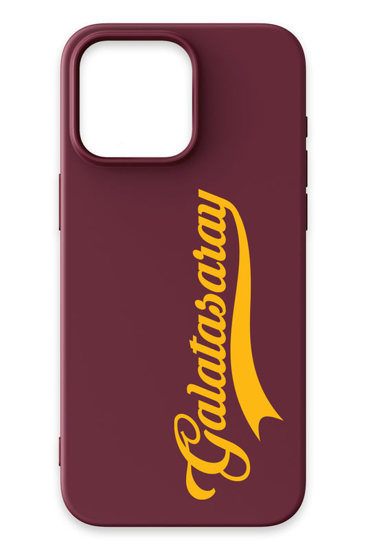 Galatasaray El Yazı Bordo Silikon Telefon Kılıfı