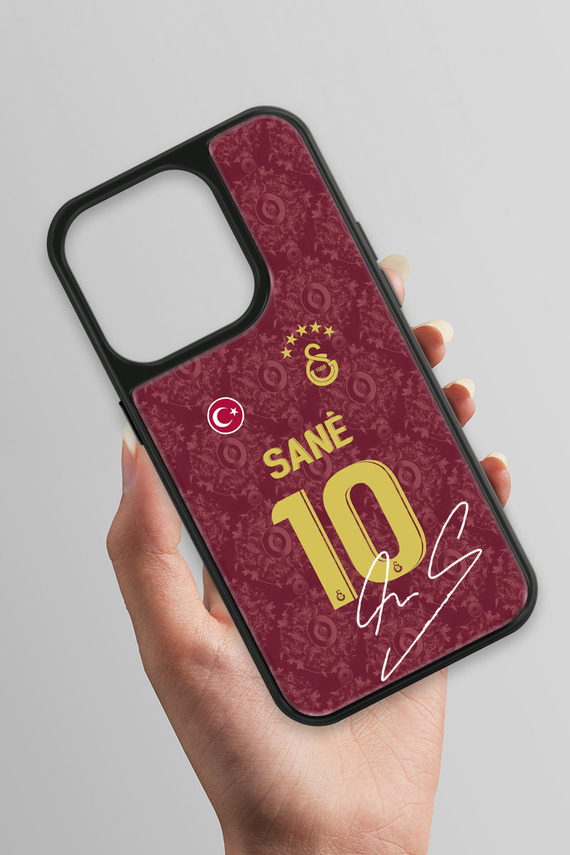 Galatasaray Leroy Sane 3. Forma İmzalı Cam Telefon Kılıfı